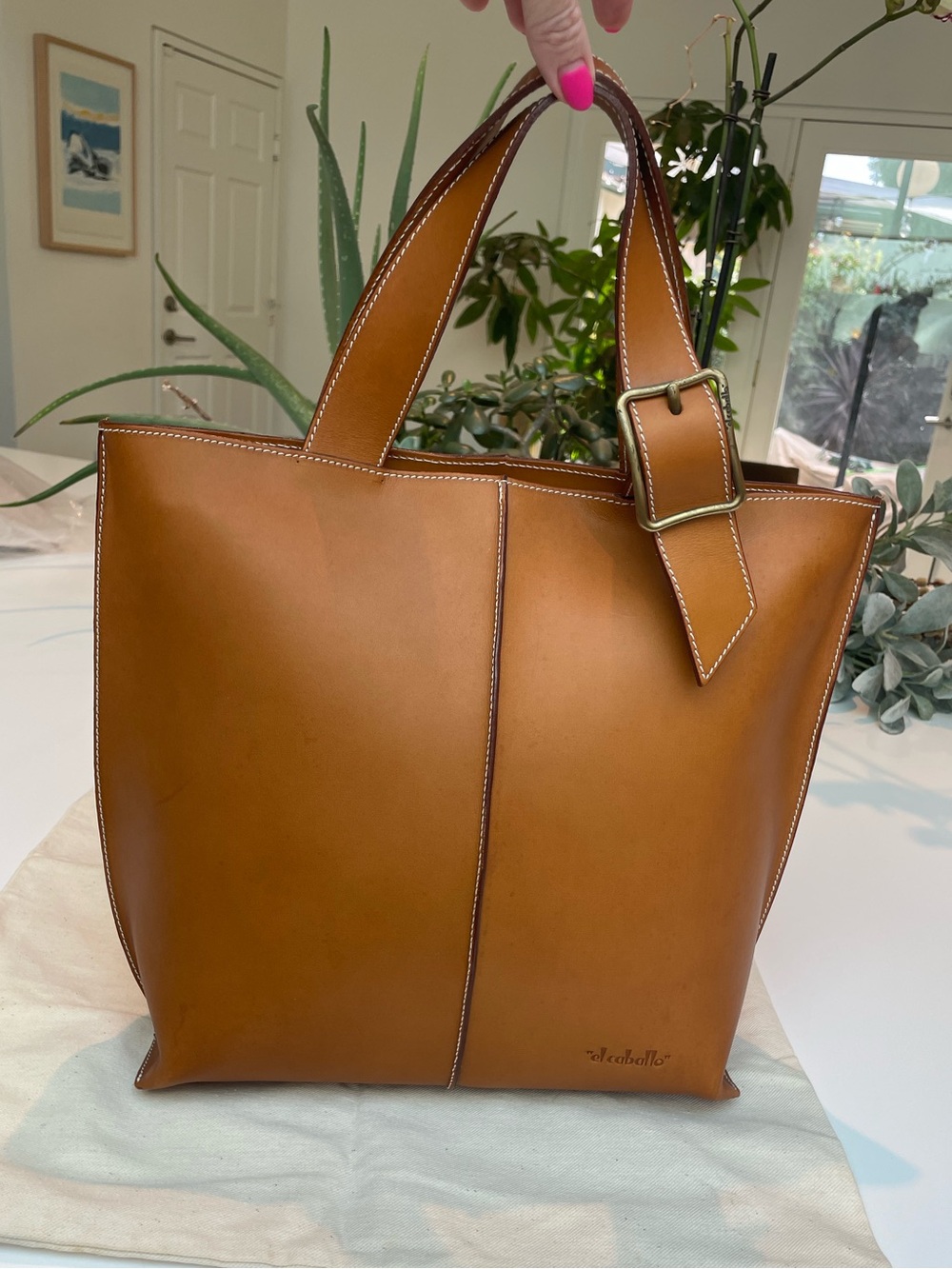 El Caballo | Brown leather Tote bag